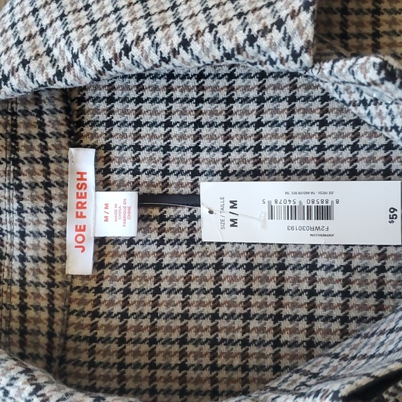 Joe Fresh Plaid Belted Jacket - Picture 2 of 3